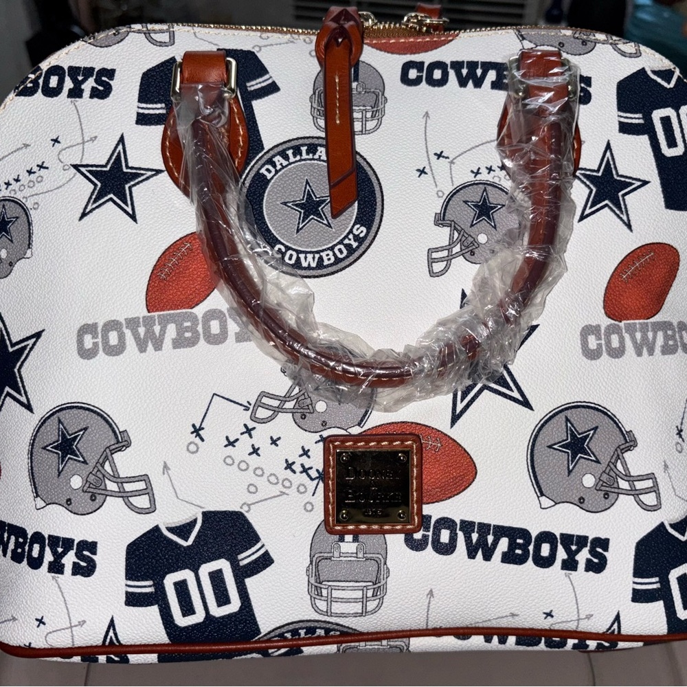 Dooney & Bourne NFL Dallas Cowboys White and Blue Satchel